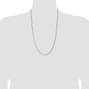 Sterling Silver 3.8mm Flat Curb Chain
