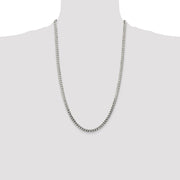 Sterling Silver 4.7mm Flat Curb Chain