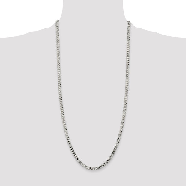 Sterling Silver 4.7mm Flat Curb Chain