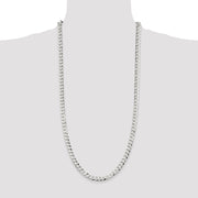 Sterling Silver 6.8mm Flat Curb Chain