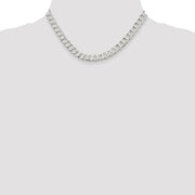 Sterling Silver 7.5mm Flat Curb Chain
