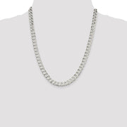 Sterling Silver 7.5mm Flat Curb Chain
