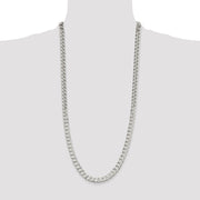 Sterling Silver 7.5mm Flat Curb Chain