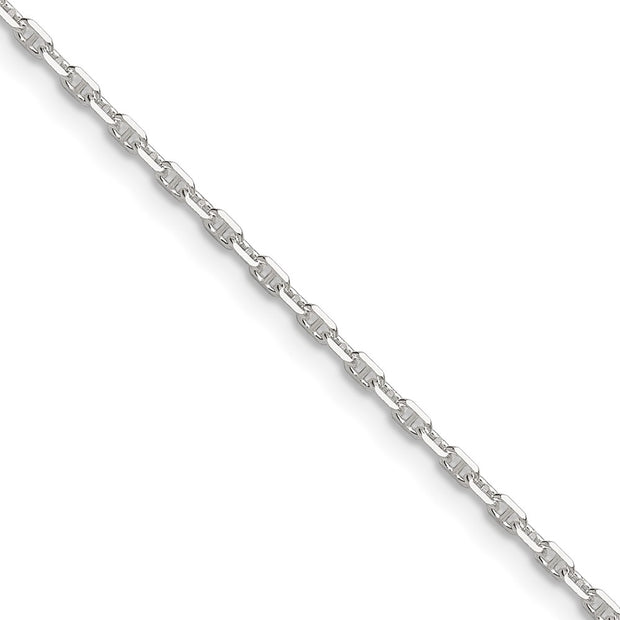 Sterling Silver Polished and D/C 1.75mm Mariner Link Chain
