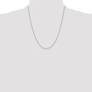 Sterling Silver Polished and D/C 2mm Mariner Link Chain