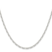 Sterling Silver Polished and D/C 3mm Mariner Link Chain