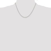 Sterling Silver Polished and D/C 3mm Mariner Link Chain