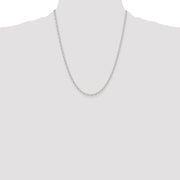 Sterling Silver Polished and D/C 3mm Mariner Link Chain