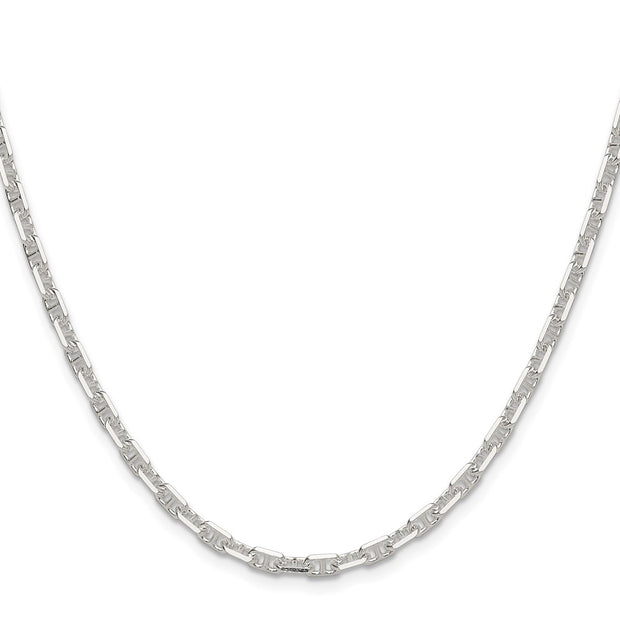 Sterling Silver Polished and D/C 3.75mm Mariner Link Chain