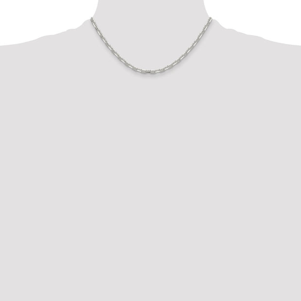 Sterling Silver Polished and D/C 3.75mm Mariner Link Chain