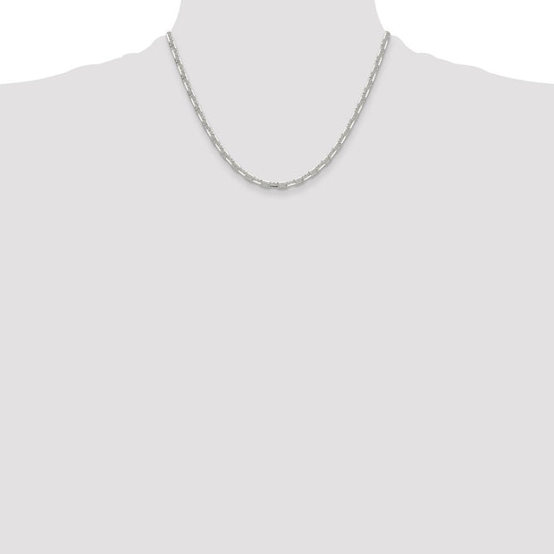Sterling Silver Polished and D/C 3.75mm Mariner Link Chain