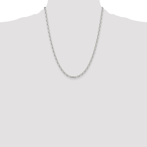 Sterling Silver Polished and D/C 3.75mm Mariner Link Chain