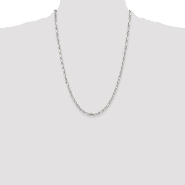 Sterling Silver Polished and D/C 3.75mm Mariner Link Chain