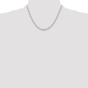 Sterling Silver Polished and D/C 4.75mm Mariner Link Chain