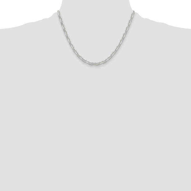 Sterling Silver Polished and D/C 4.75mm Mariner Link Chain