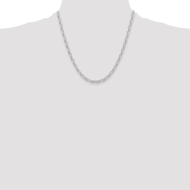 Sterling Silver Polished and D/C 4.75mm Mariner Link Chain