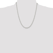Sterling Silver Polished and D/C 4.75mm Mariner Link Chain
