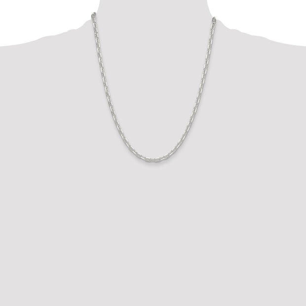 Sterling Silver Polished and D/C 4.75mm Mariner Link Chain