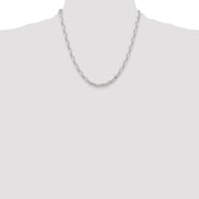 Sterling Silver Polished and D/C 5.5mm Mariner Link Chain