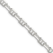 Sterling Silver Polished and D/C 5.5mm Mariner Link Chain