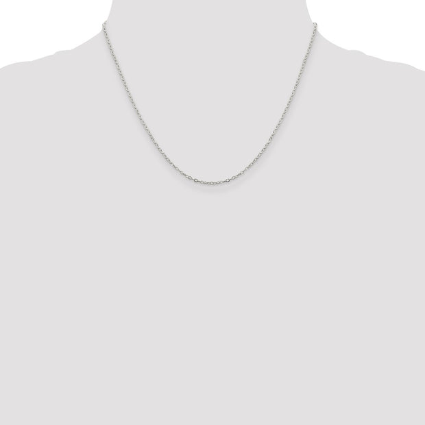 Sterling Silver 1.5mm Flat Open Oval Cable Chain