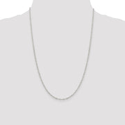 Sterling Silver 2.5mm Flat Open Oval Cable Chain