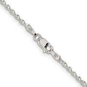 Sterling Silver 1.65mm Twisted Herringbone Chain