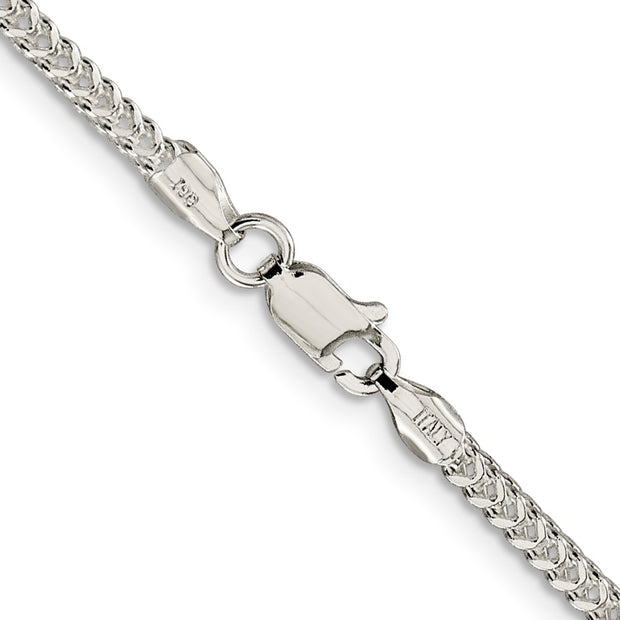 Sterling Silver 2mm D/C Square Franco Chain