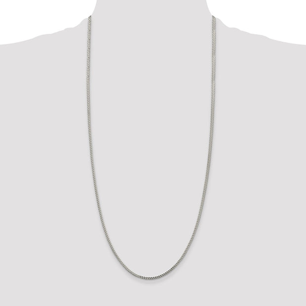 Sterling Silver 2mm D/C Square Franco Chain