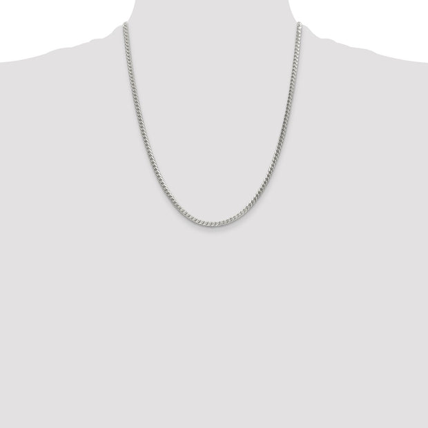 Sterling Silver 3.1mm D/C Square Franco Chain