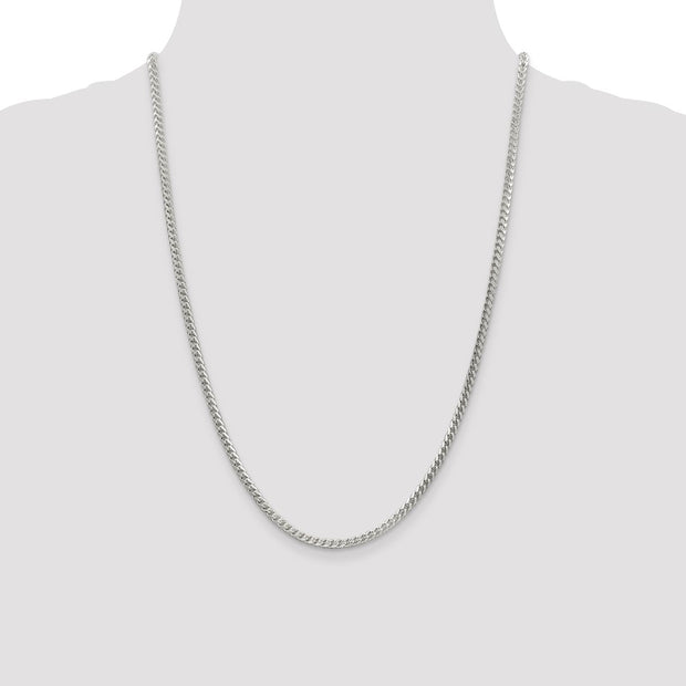Sterling Silver 3.1mm D/C Square Franco Chain