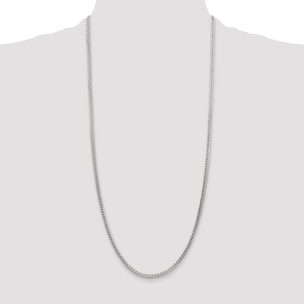 Sterling Silver 3.1mm D/C Square Franco Chain