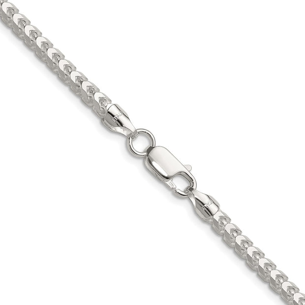 Sterling Silver 4.0mm D/C Square Franco Chain
