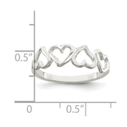 Sterling Silver D/C Heart Ring