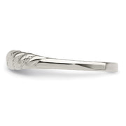 Sterling Silver Diamond-cut Twisted Ring