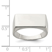 Sterling Silver 9x19mm Closed Back Signet Ring