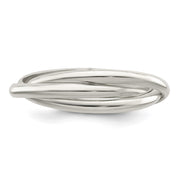 Sterling Silver Triple Intertwining Ring