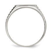 Sterling Silver 10x12mm Open Back Signet Ring