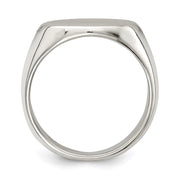 Sterling Silver 12x17mm Closed Back Signet Ring