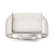 Sterling Silver 12x17mm Closed Back Signet Ring