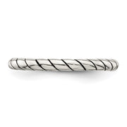 Sterling Silver Stackable Twist Ring