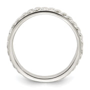 Sterling Silver Chain Inlay Design 3mm Band