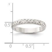 Sterling Silver Chain Inlay Design 3mm Band