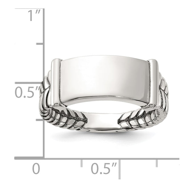Sterling Silver Oxidized Men's Ring