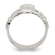 Sterling Silver Solid Claddagh Ring