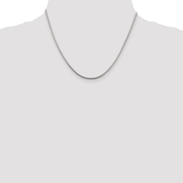 Sterling Silver 2mm Round Snake Chain