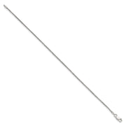 Sterling Silver 1.5mm Round Spiga Chain Anklet