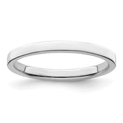 Sterling Silver 2mm Lightweight Flat Band