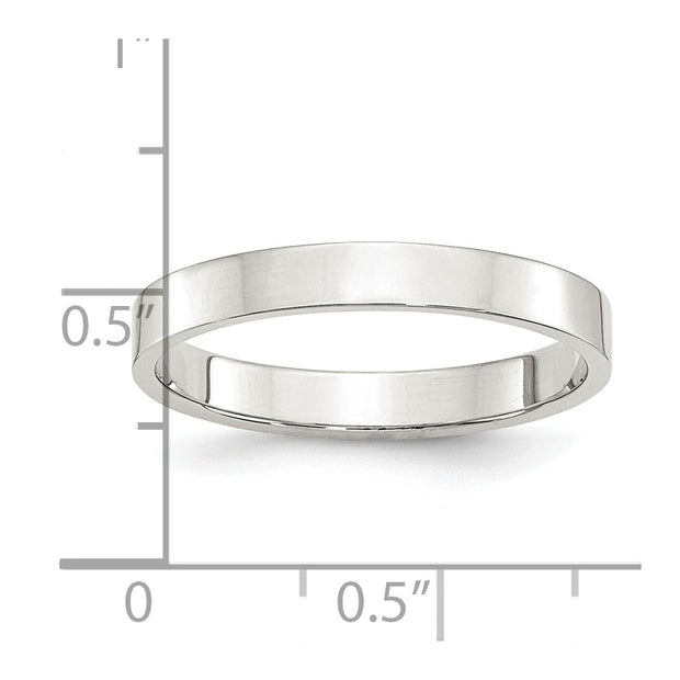 Sterling Silver 3mm Lightweight Flat Band
