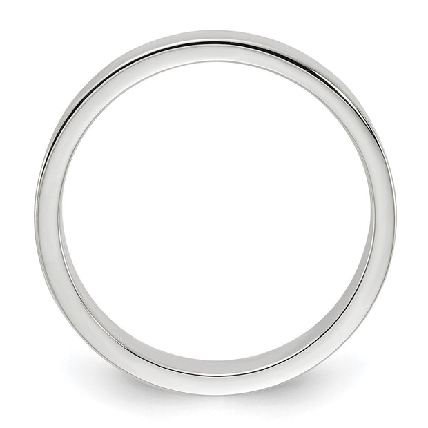 Sterling Silver 4mm Lightweight Flat Band